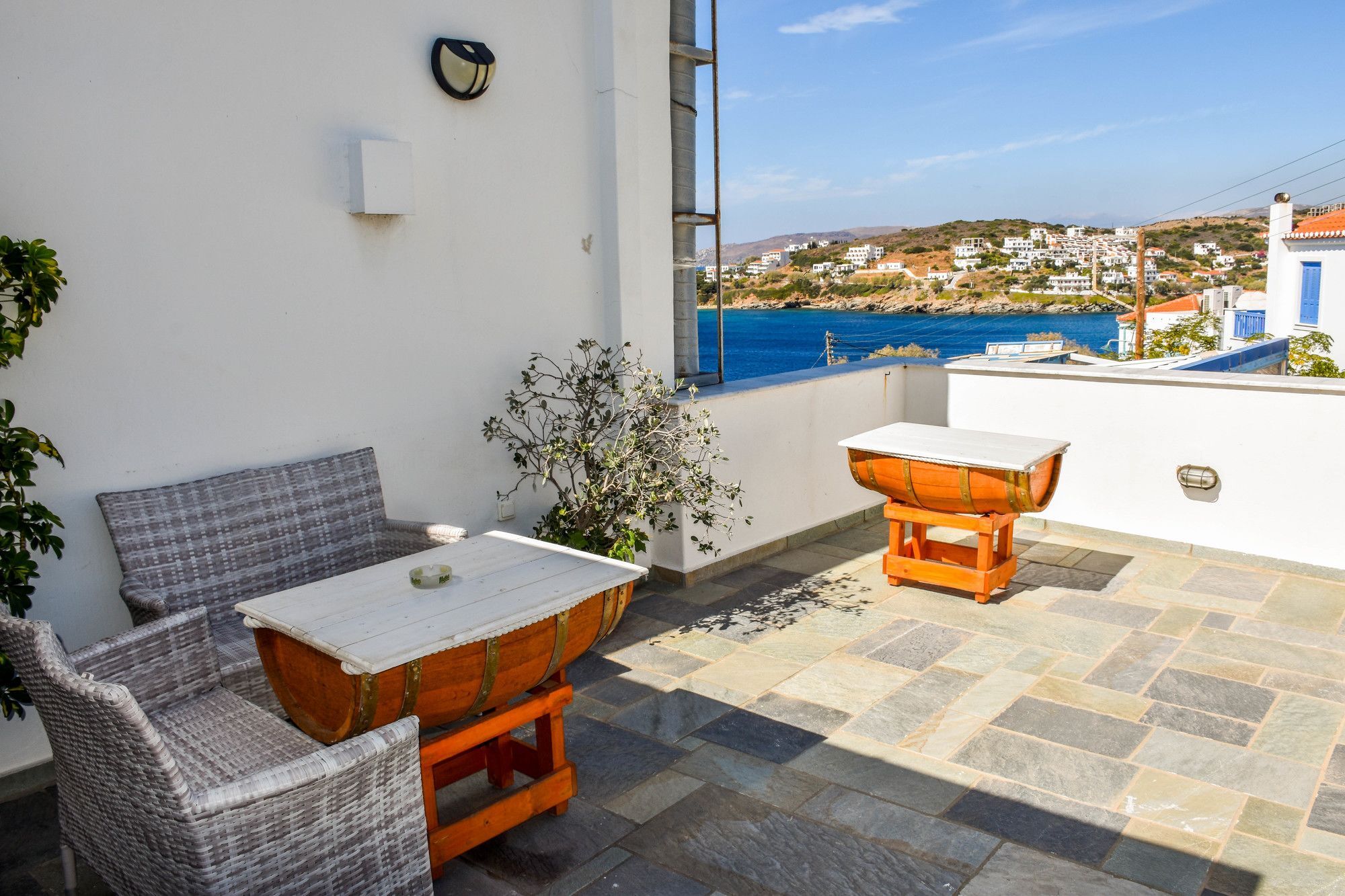 Aegean Sea View Villa Batsi Exterior foto